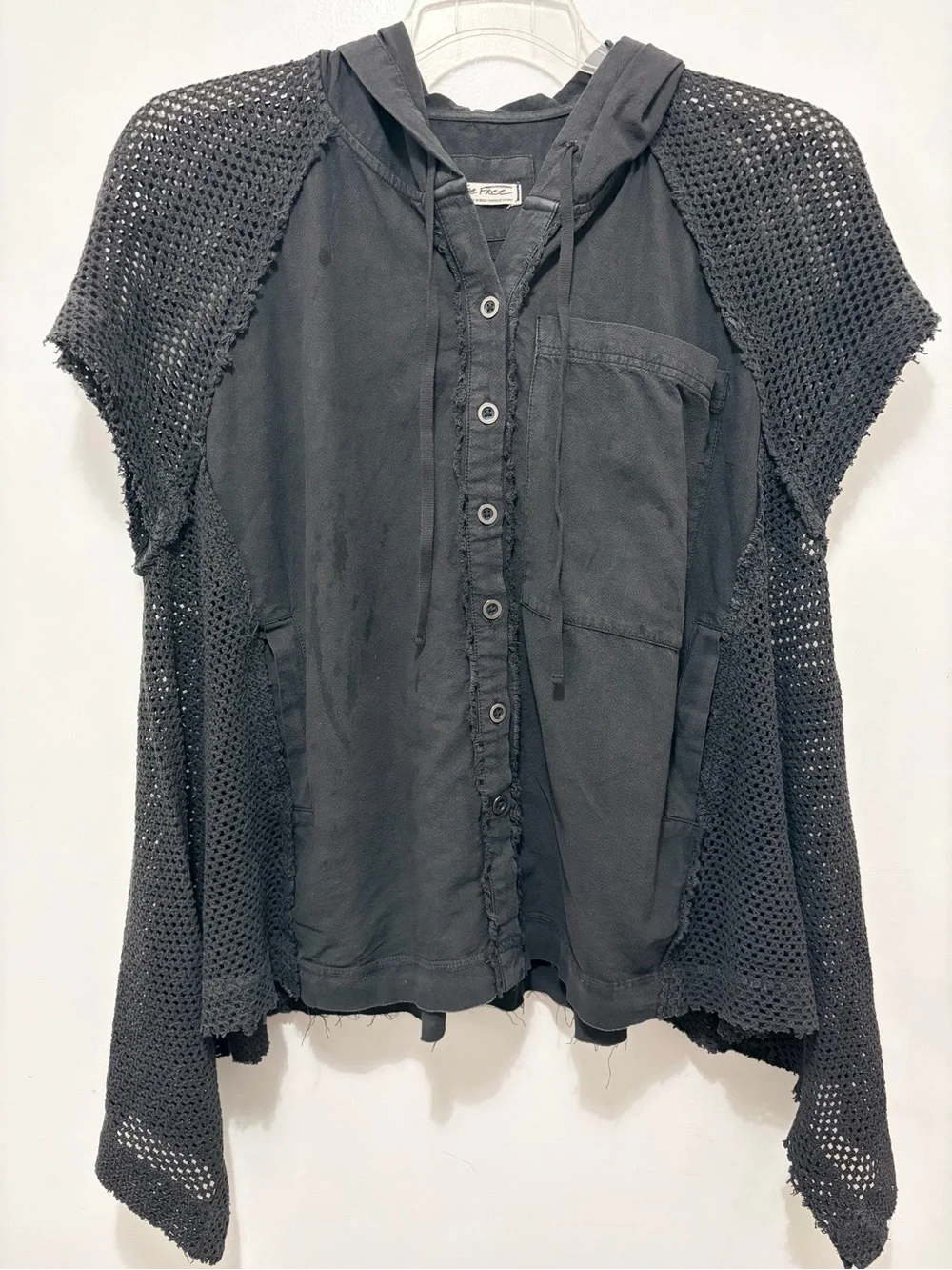 Free People We The Free Mesh Hoodie XS NWOT